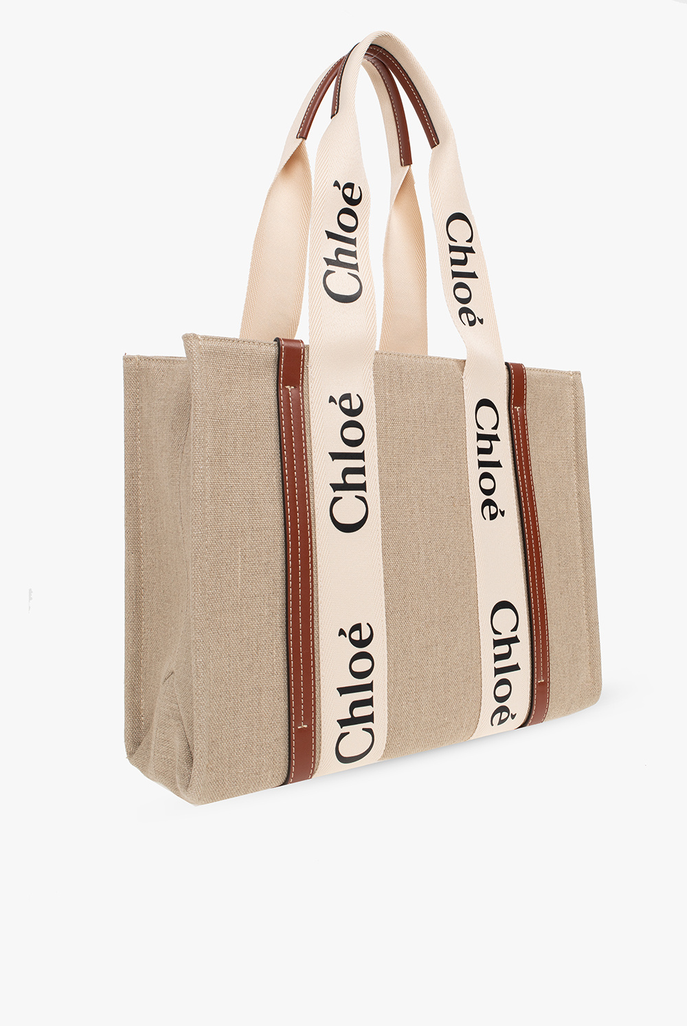 【関税込み】CHLOE SHOPPING 'WOODY MEDIUM' Beige 'Woody Medium' shopper bag Chloé - Vitkac Italy